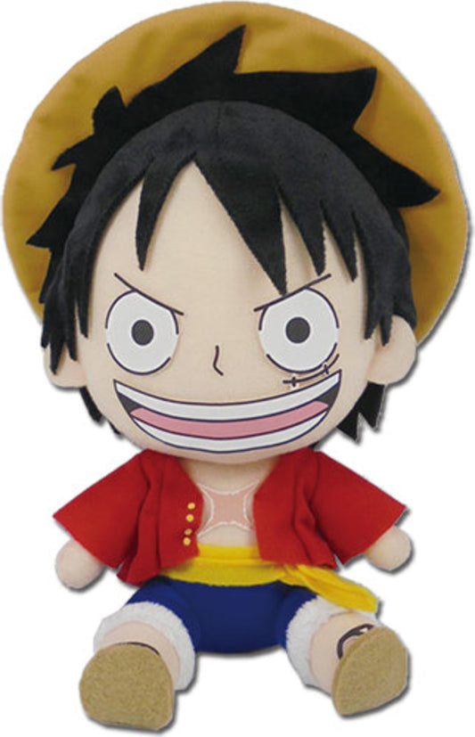 One Piece – Monkey D. Luffy Sitting Plush (Official 8”)